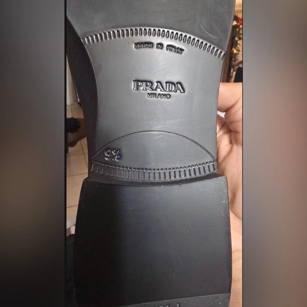 Prada Saffiano leather Penny Loafers - Picture 4 of 9